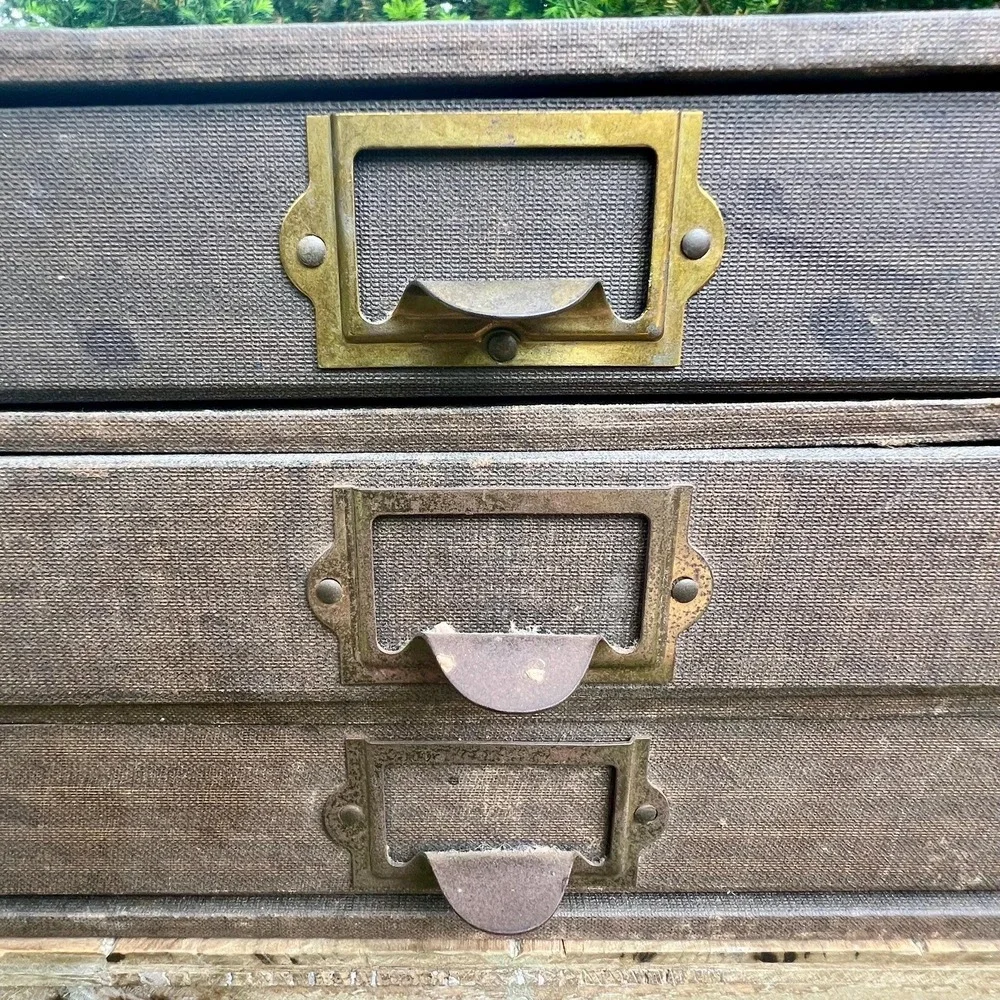 Old Vintage Countertop File Cabinet/Organizer w/ Drawers